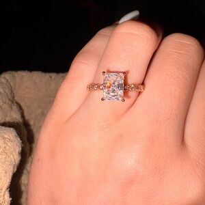 Gold Radiant Cut Ring